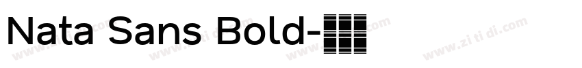 Nata Sans Bold字体转换